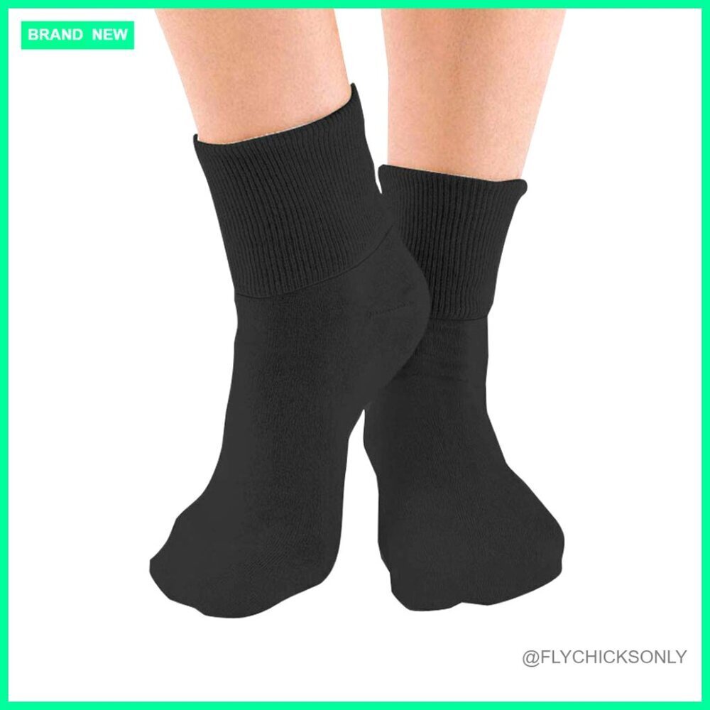 100% Cotton Socks Pack of 6 Pairs - Ultra Thin Seam for Comfort